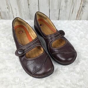 Clarks Unstructured Mary Jane Shoes Brown Size 9.5